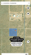 Load image into Gallery viewer, ❌SOLD❌ Terreno de Venta en Lucerne Valley - 2.5 Acres - 108,900 sq ft - Pagos Disponible (Pin: 8023)