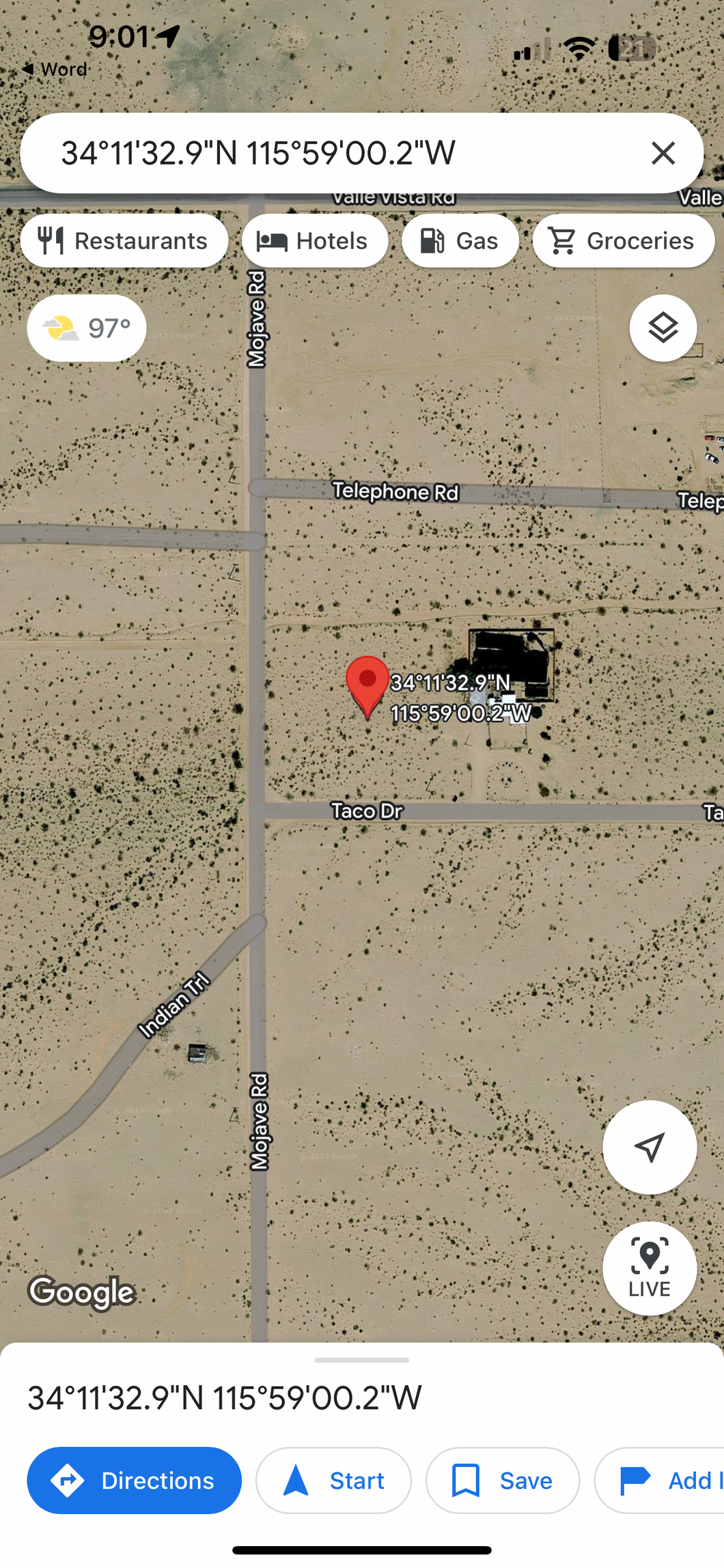 6.. 29 Palms 1.96 acres. pin 8048